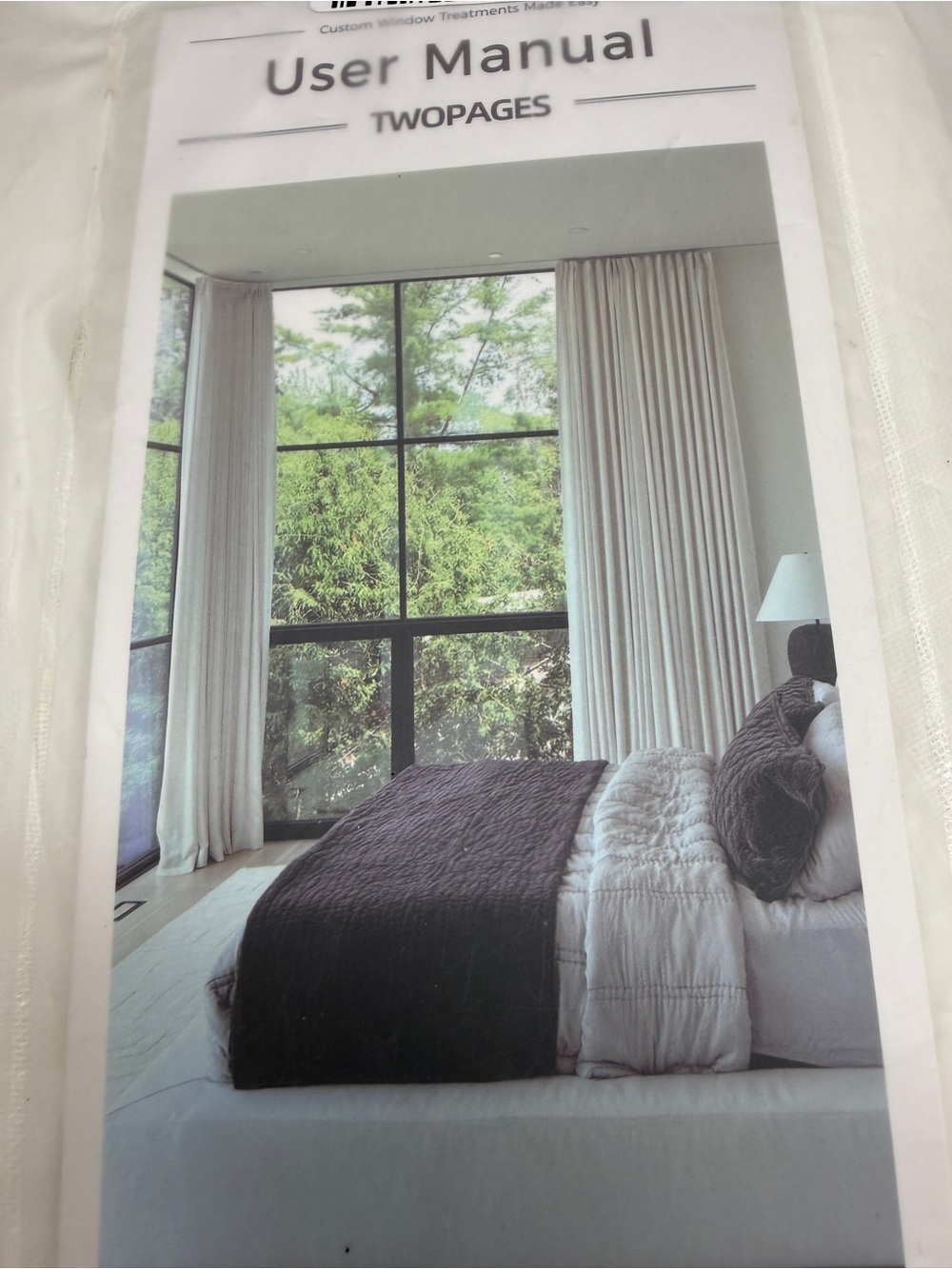 TWOPAGES Flynn Pinch Pleat Sheer Curtain 72x96 White D87-2 NIP Single Panel